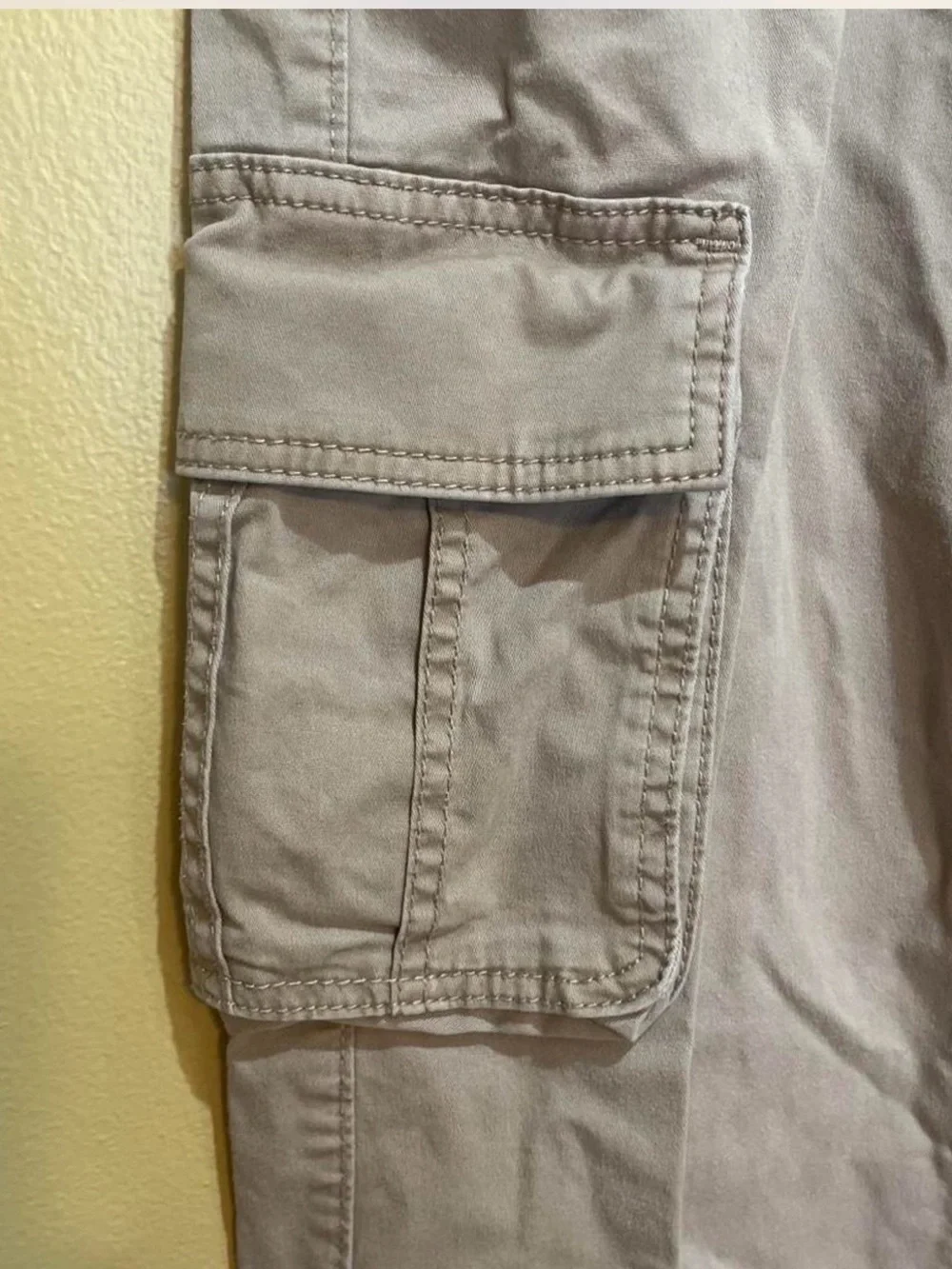 Hollister light brown Women's Cargo Pants with Multiple Pockets